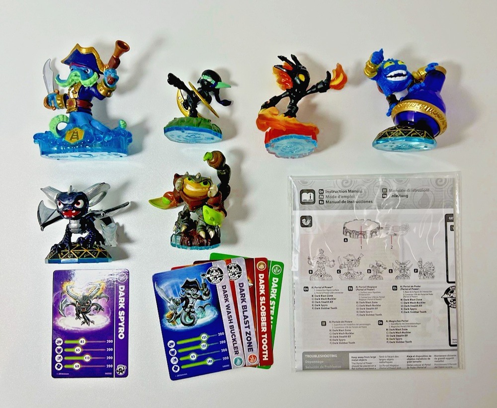Activision's Skylanders Swap Force lot of 6  Dark  Spyro  Dark Cards Play Tested
